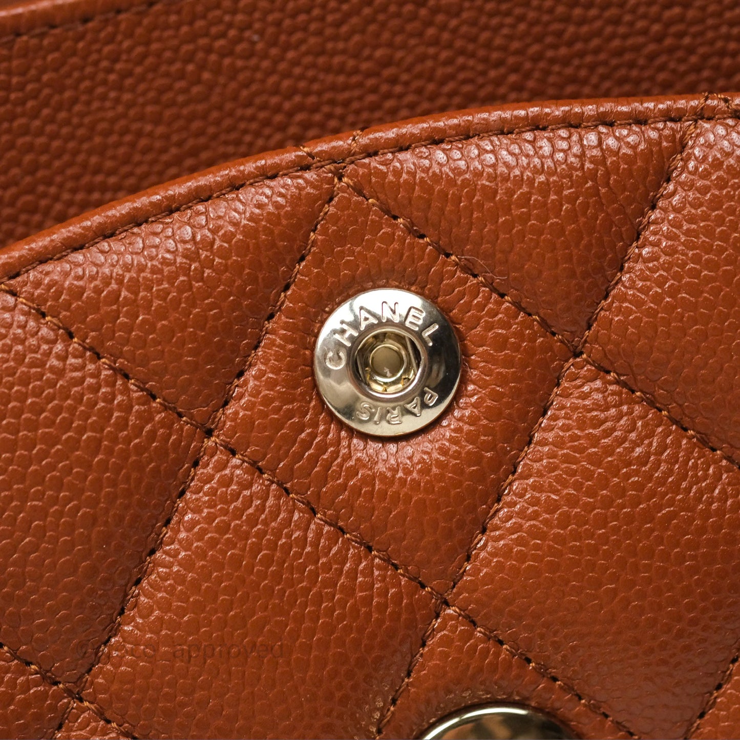 Chanel Small S/M Classic Flap Quilted Brown Caviar Gold Hardware
