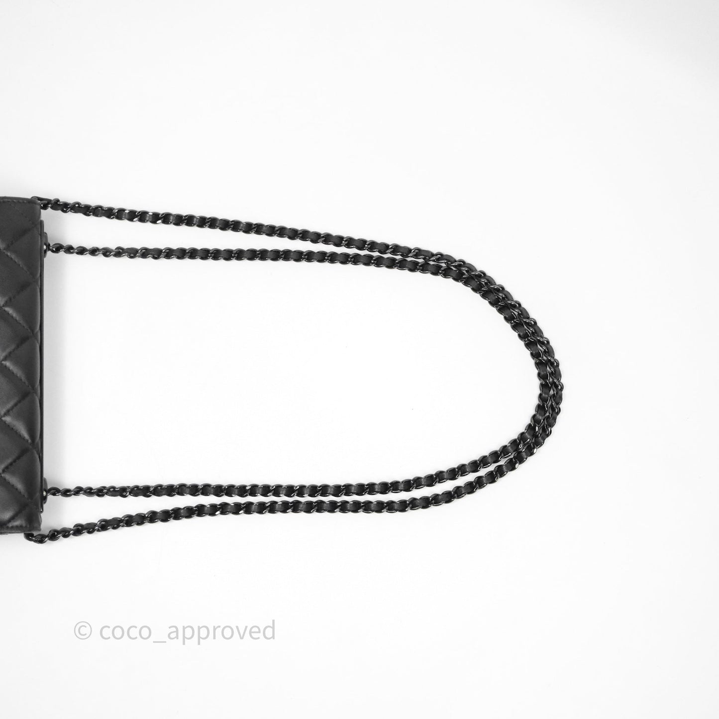 Chanel Quilted Trendy CC WOC Wallet On Chain So Black Lambskin