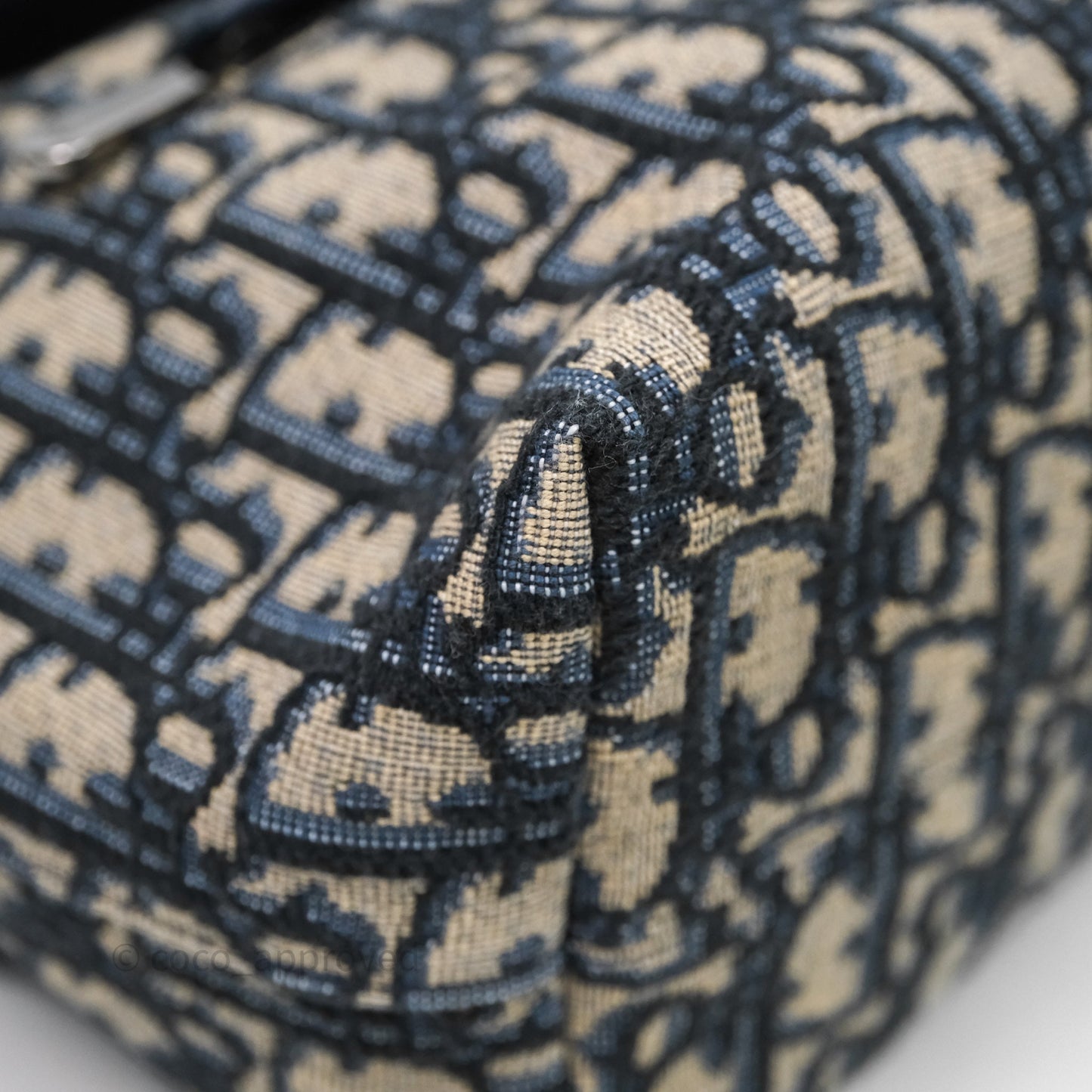 Christian Dior Mini Backpack Oblique Jacquard Beige and Blue