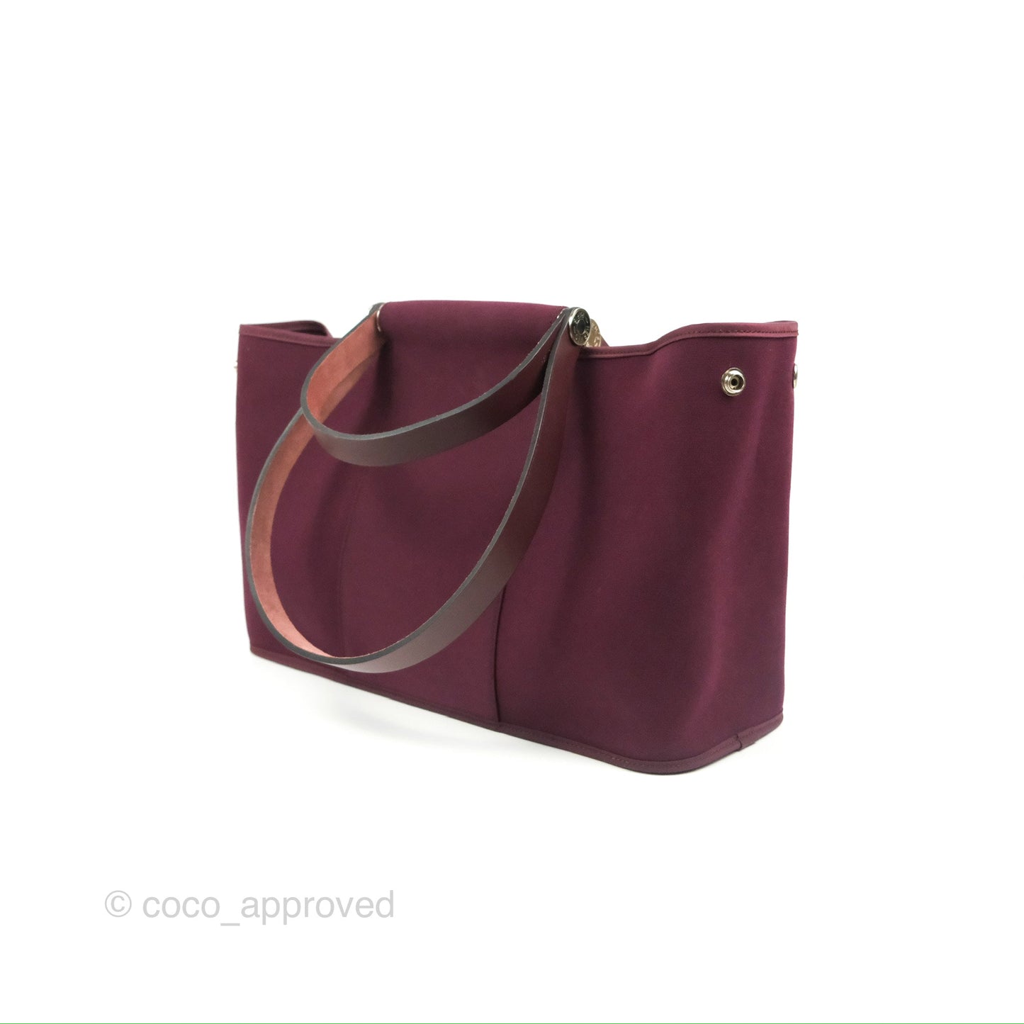 Hermès Cabag Elan Bag Purple Canvas