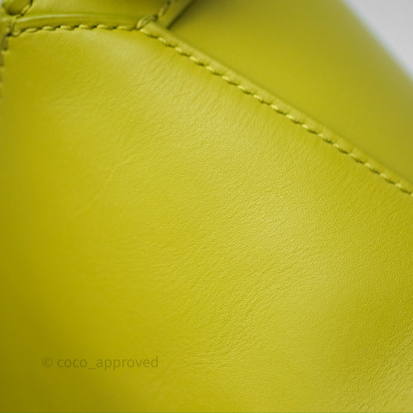 Loewe Mini Puzzle Edge Bag in Lime Smooth Calfskin