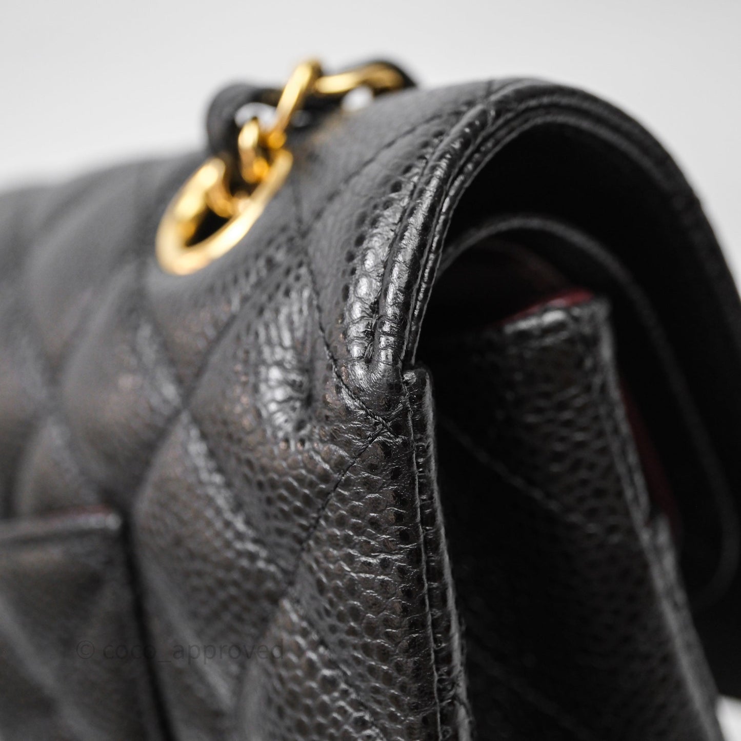 Chanel Classic Medium Flap Quilted Black Caviar Gold Hardware