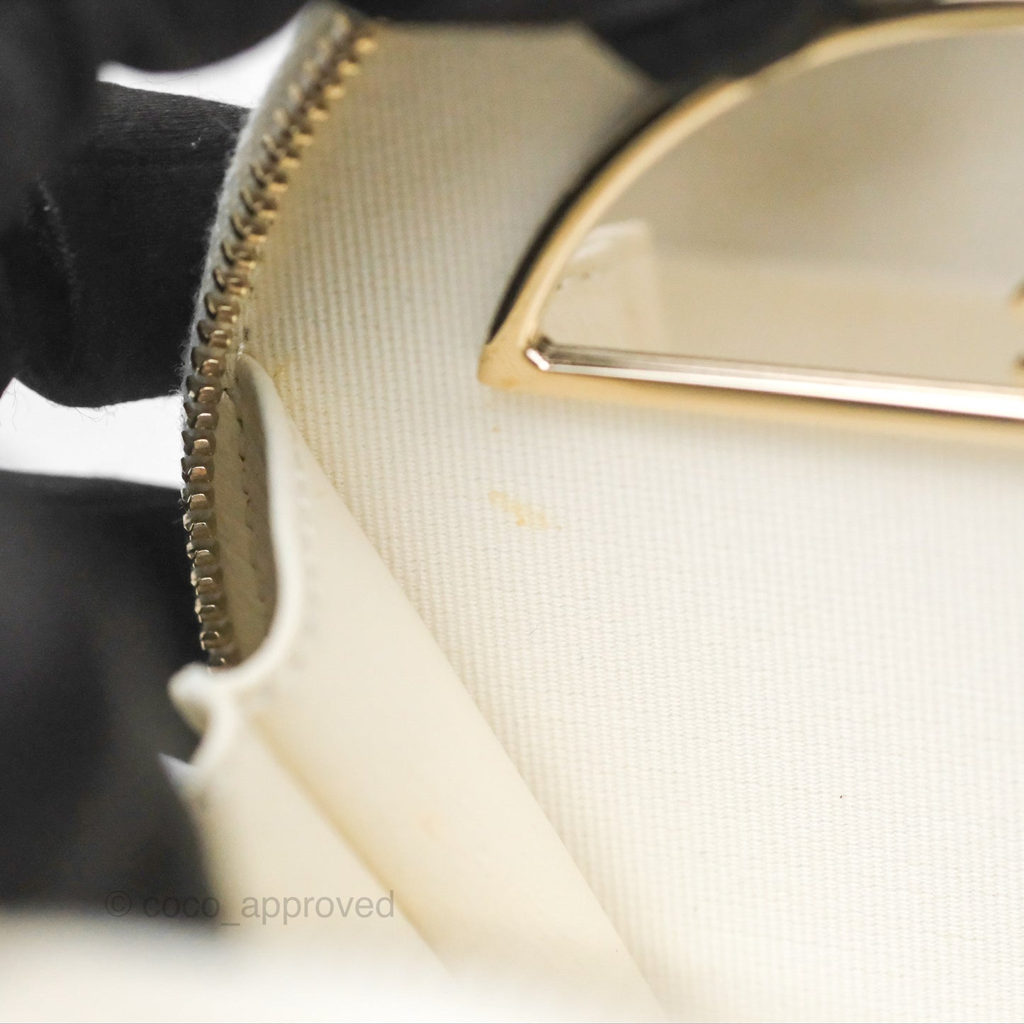 Chanel Mini Round Vanity Bag Handle With Care Ivory Caviar