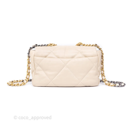 Chanel 19 Small Light Beige Mixed Hardware