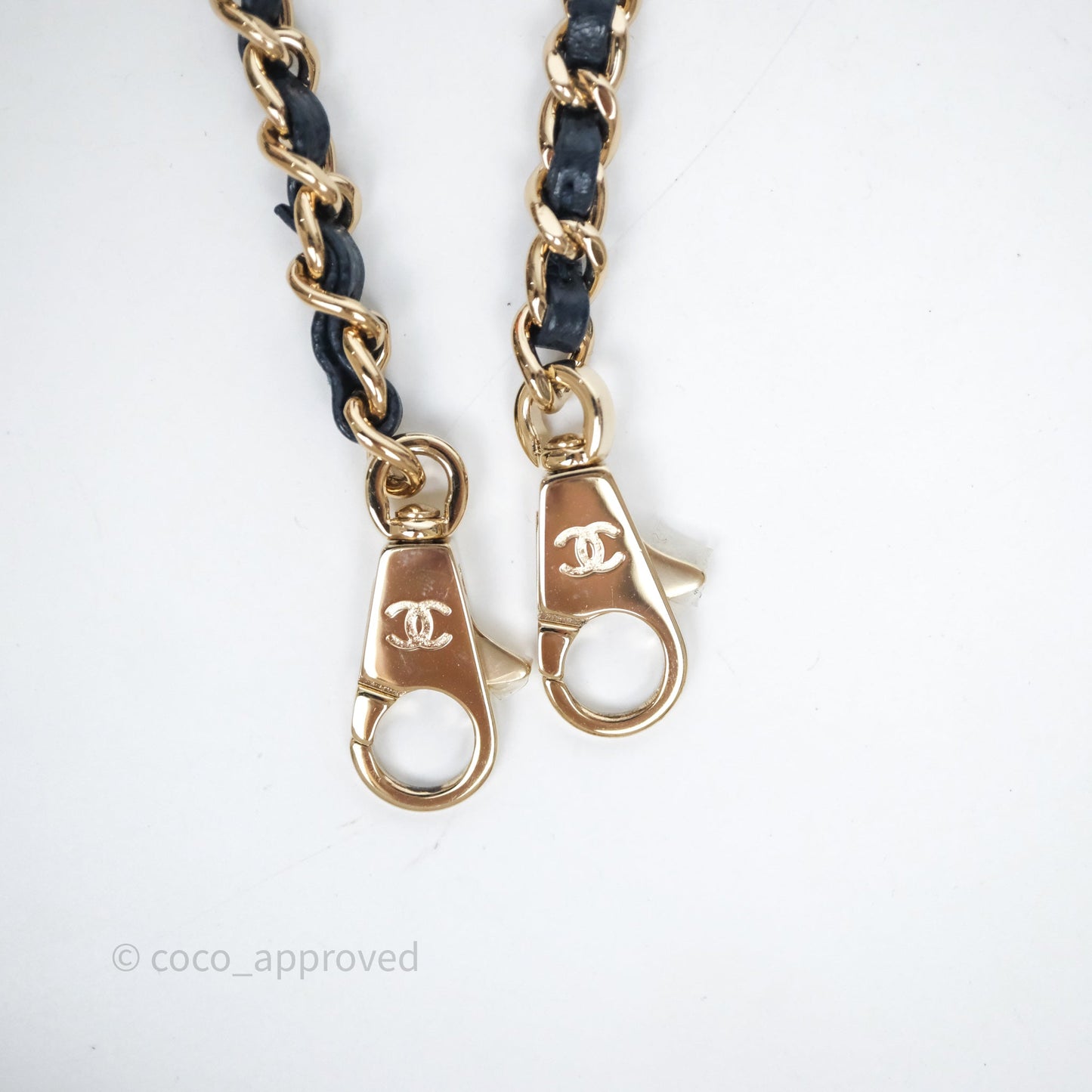 Chanel Small Coco Handle Navy Caviar Light Gold Hardware