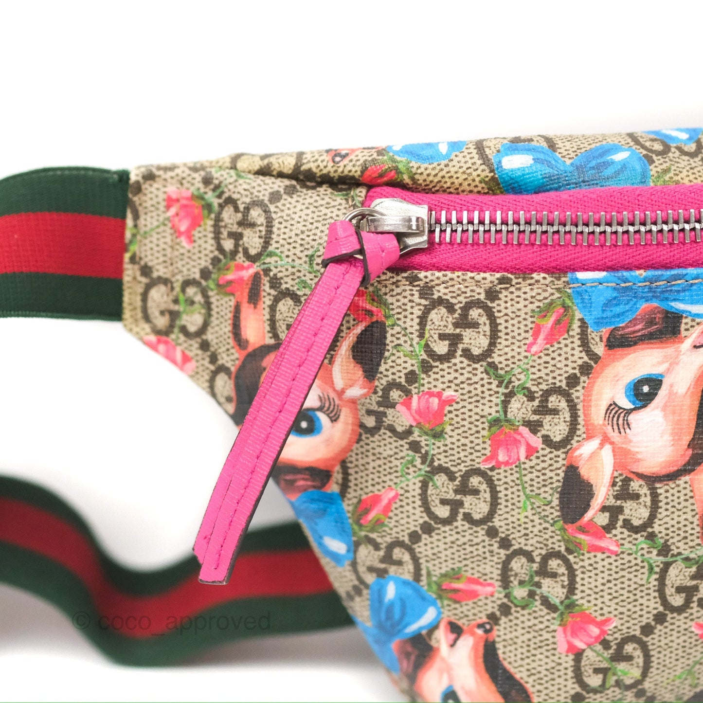 Gucci Girls Supreme Monogram Deer Belt Bag