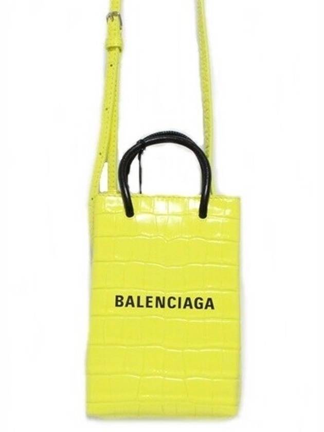 Luxury Balenciaga Crocodile cross bag yellow