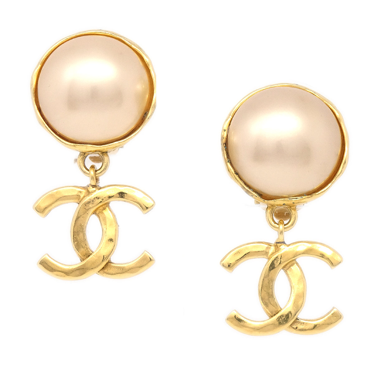 Luxury Chanel 1995 Pearl Earrings Clip-On 95P