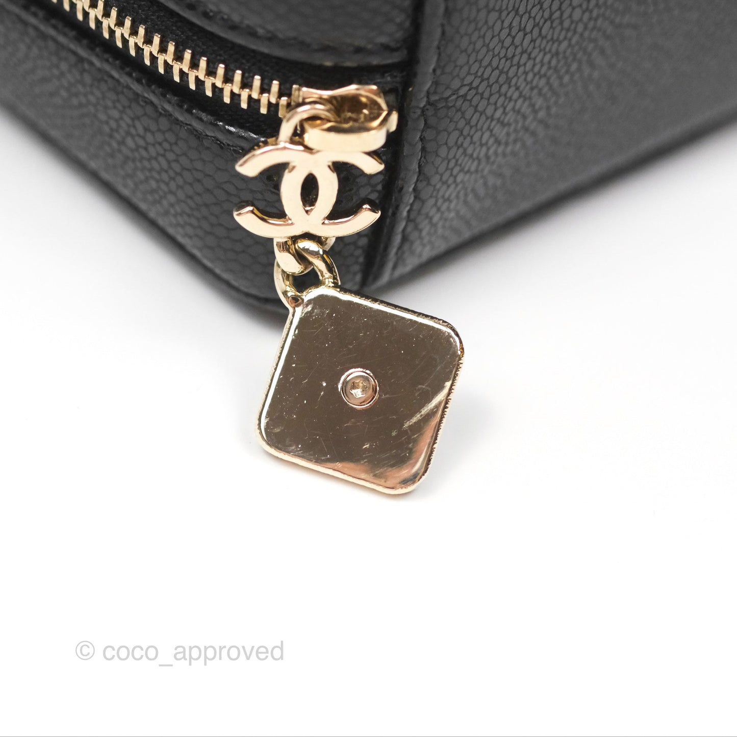 Chanel Mini Clutch With Chain Black Caviar Gold Hardware