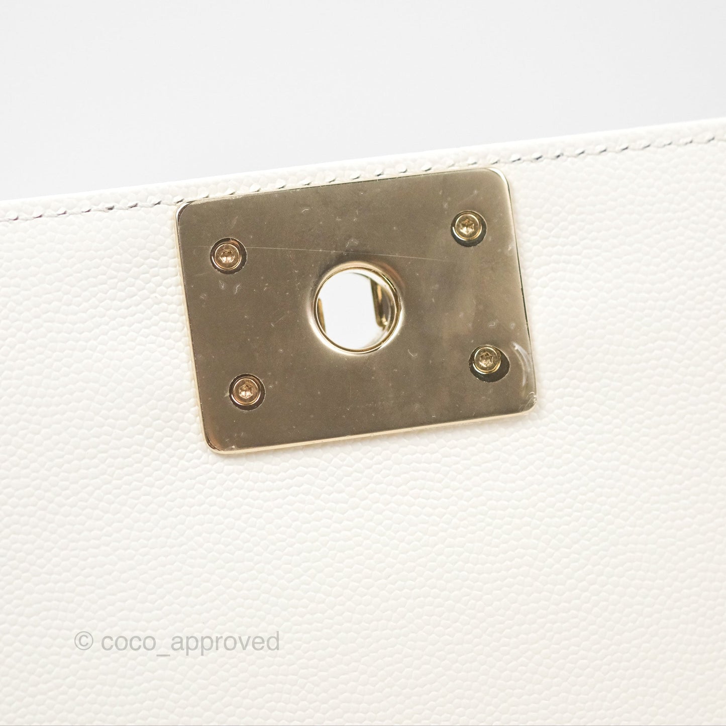 Chanel Medium Boy Quilted White Caviar Gold Hardware