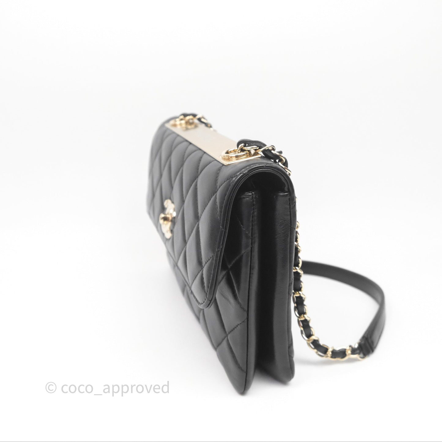 Chanel Medium Trendy CC Flap Bag Lambskin Black Aged Hardware