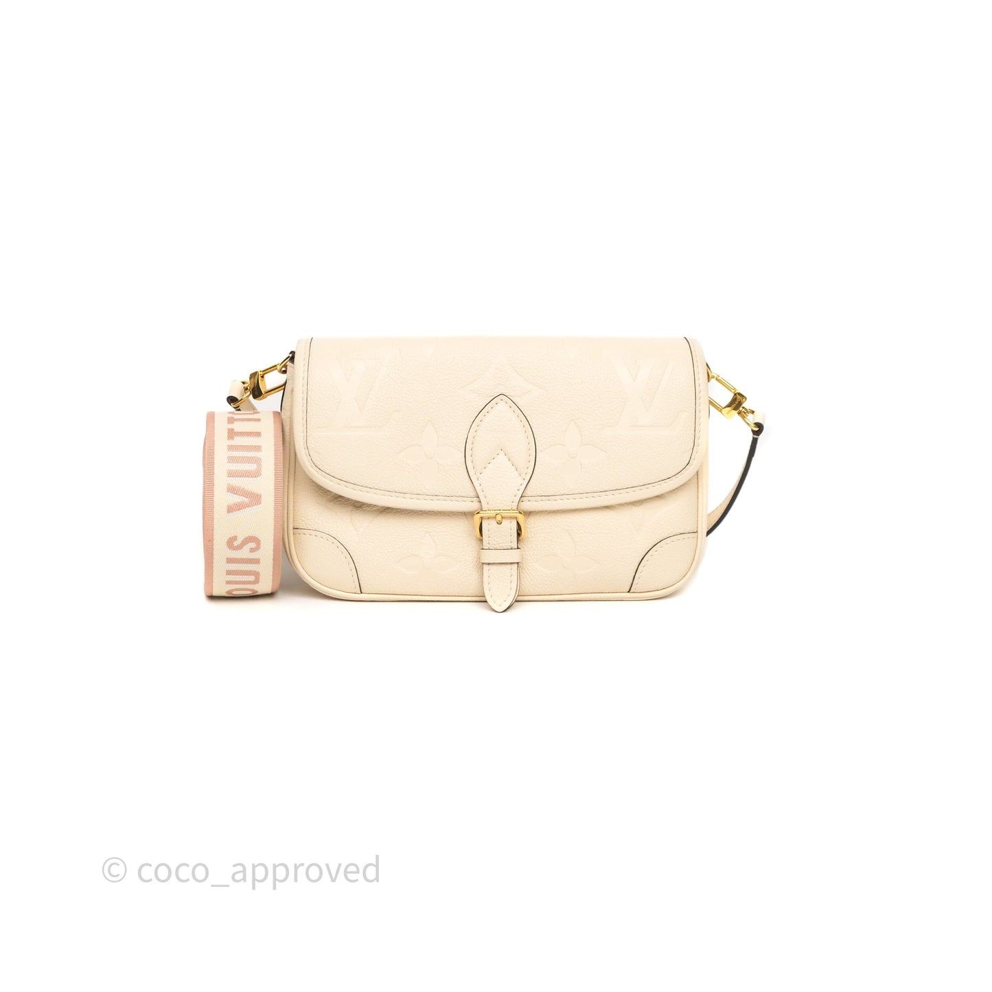 Louis Vuitton Diane Crème Beige Monogram Empreinte Leather