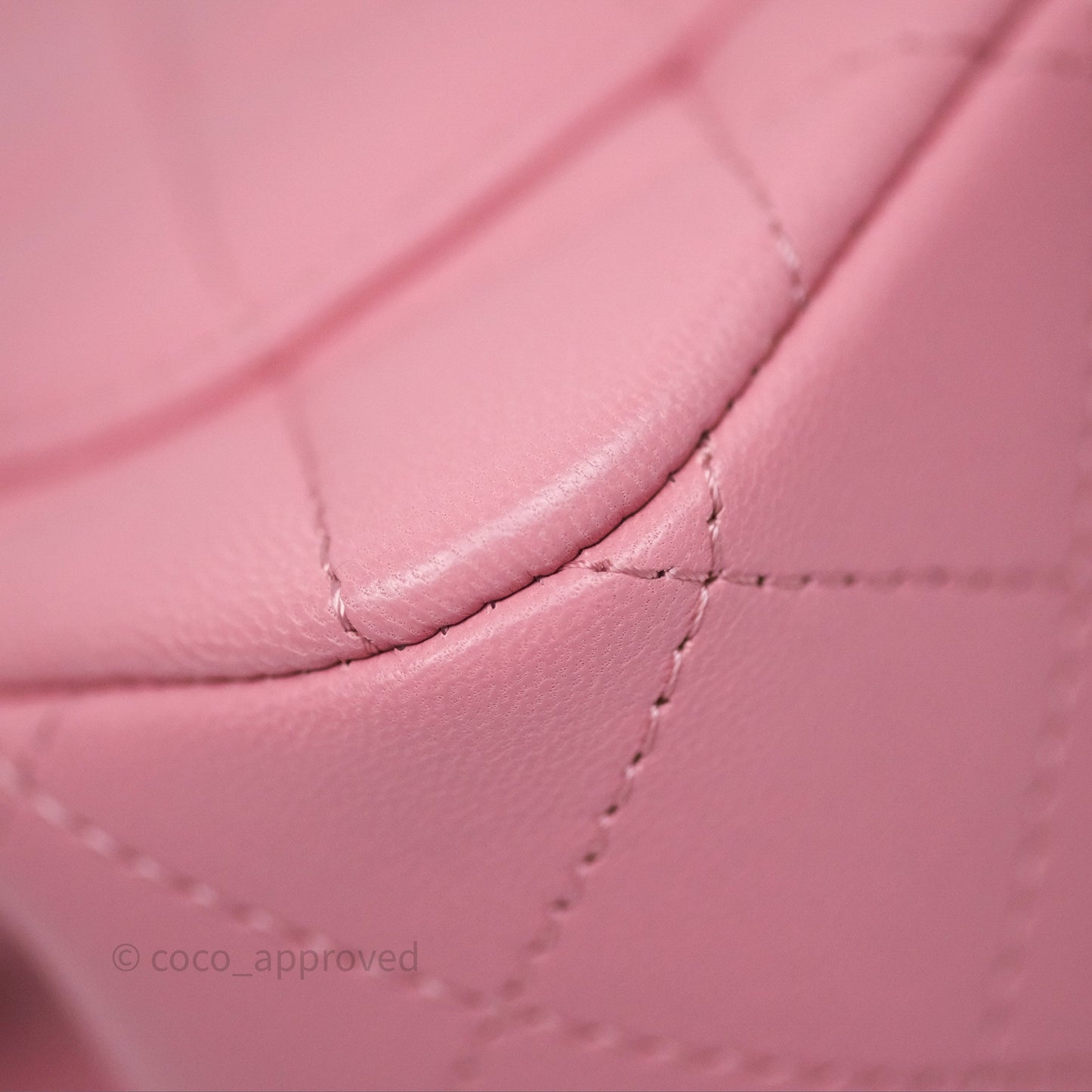 Chanel Mini Square Flap Quilted Pink Lambskin Gold Hardware