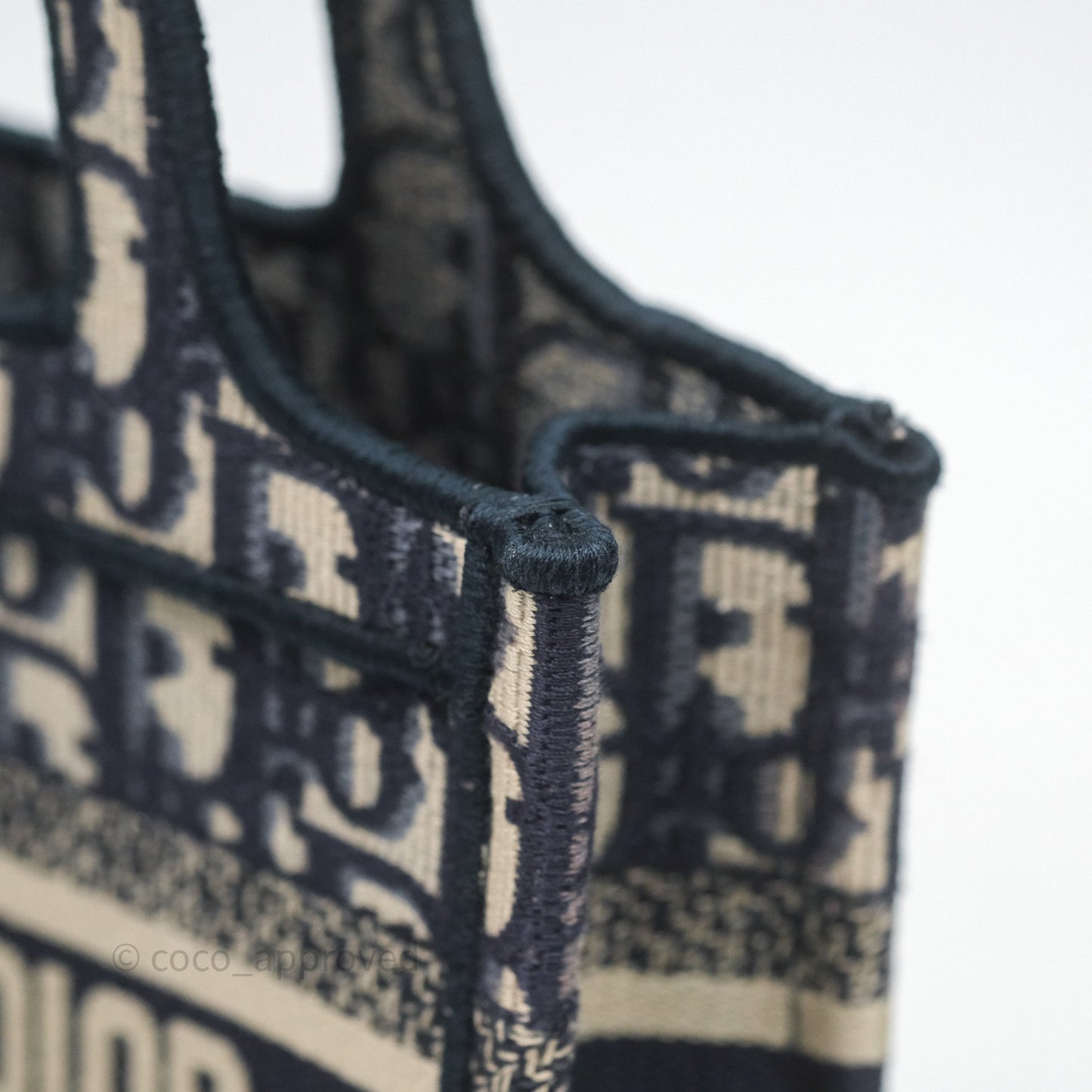 Dior Mini Book Tote Blue Oblique Canvas