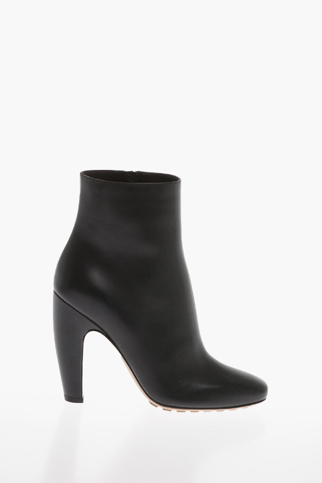 Luxury Bottega Veneta Leather Pompei Booties With Inner Zip 11Cm