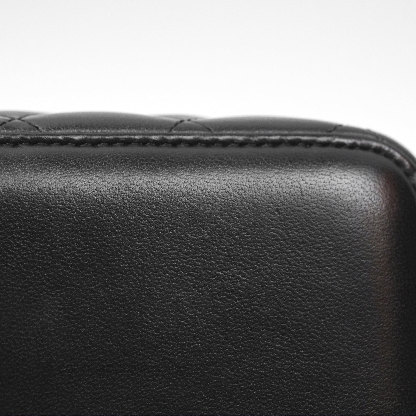 Chanel Vanity Rectangular with Chain Black Lambskin Gold Hardware