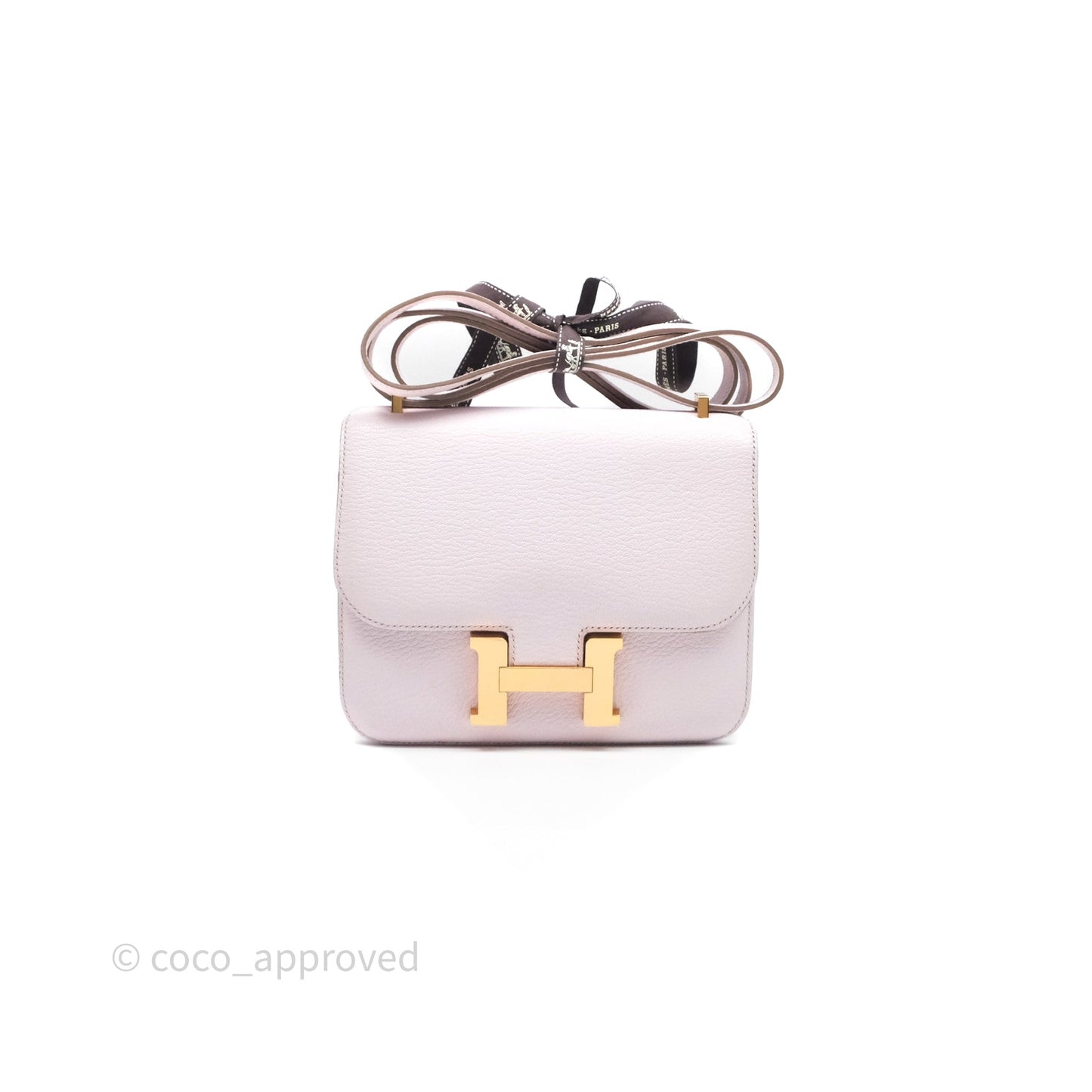 Hermès Constance Mini 18cm Mauve Pale Chevre Mysore Rose Gold Hardware