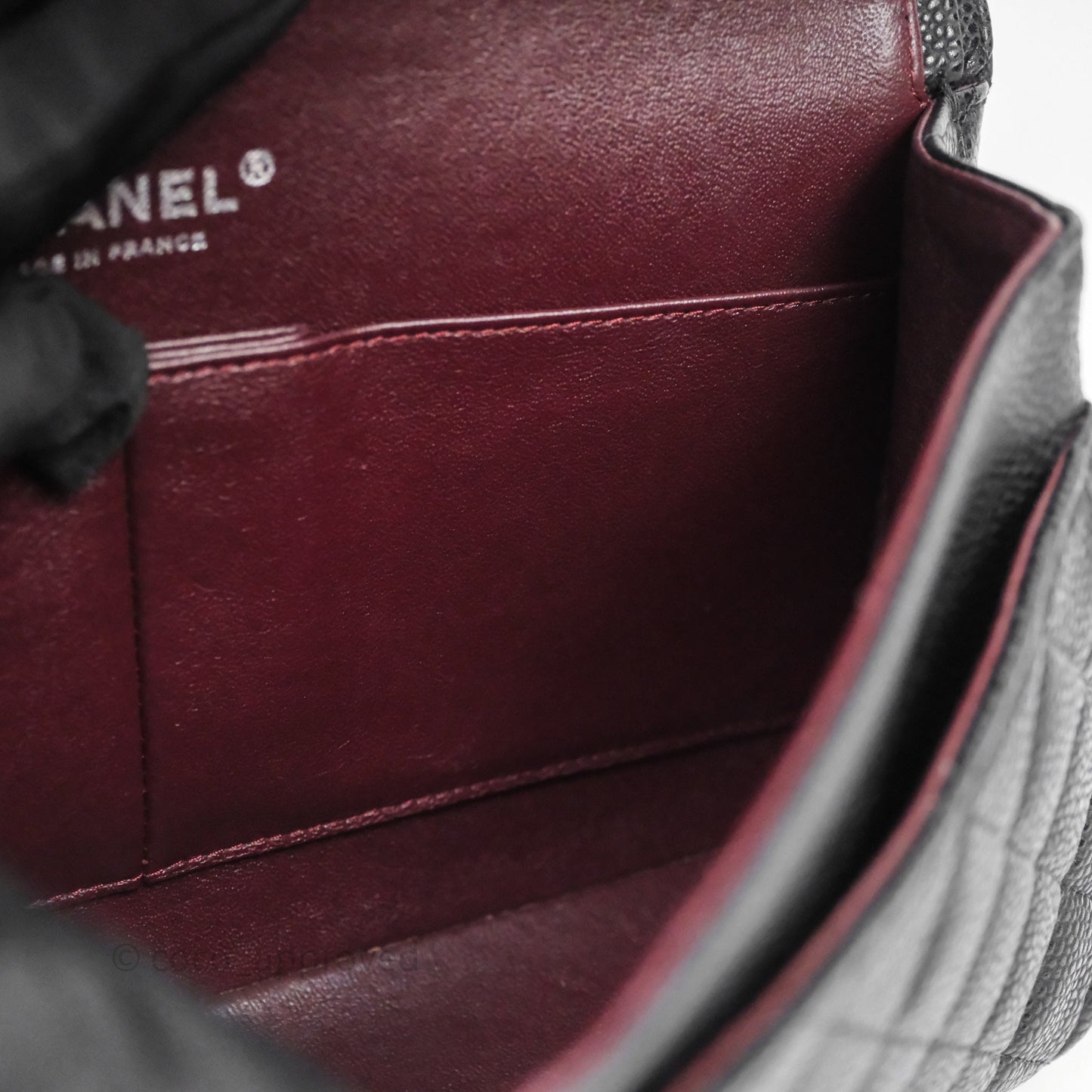 Chanel Classic M/L Medium Flap Quilted Black Caviar Silver Hardware