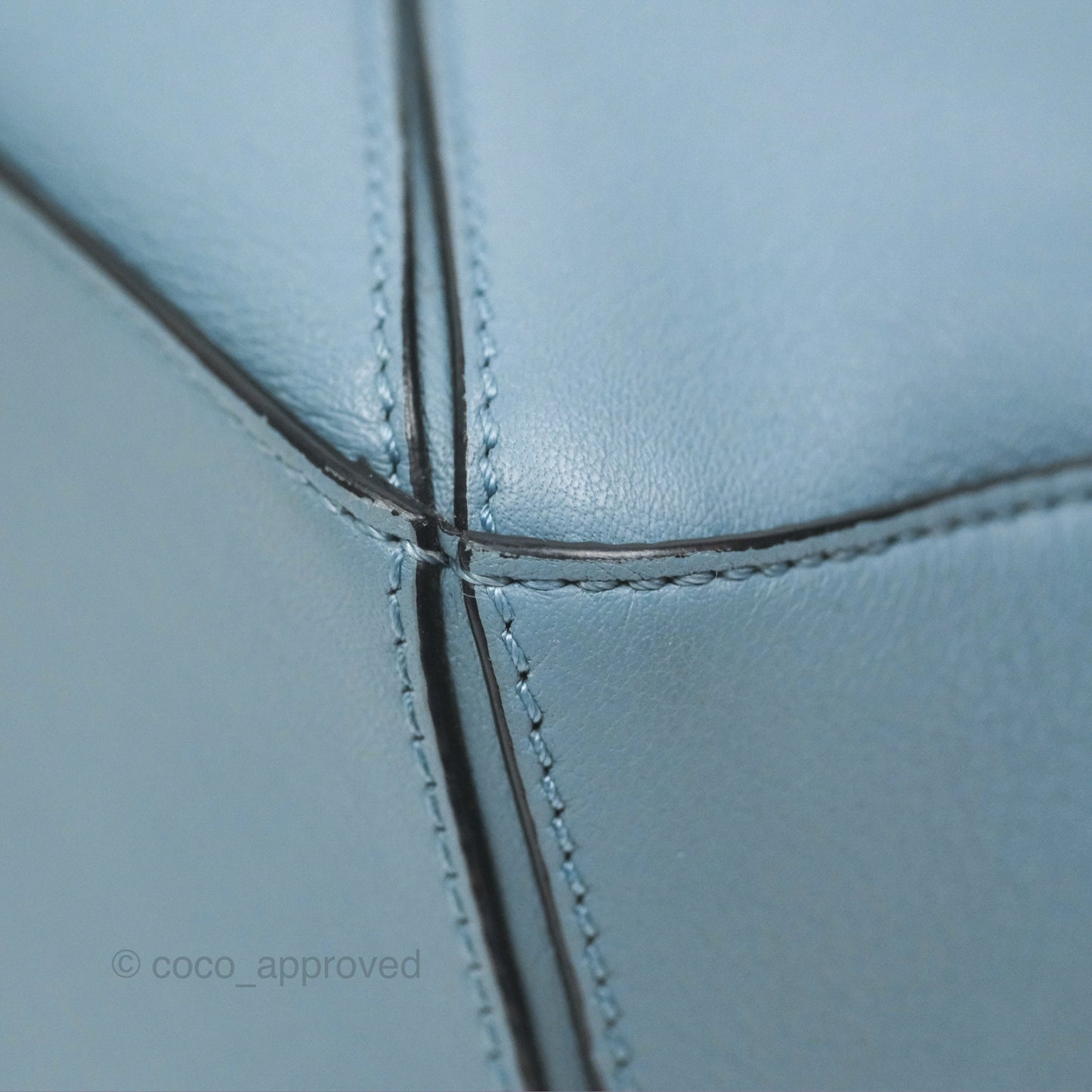 Loewe Small Puzzle Bag Stone Blue Calfskin