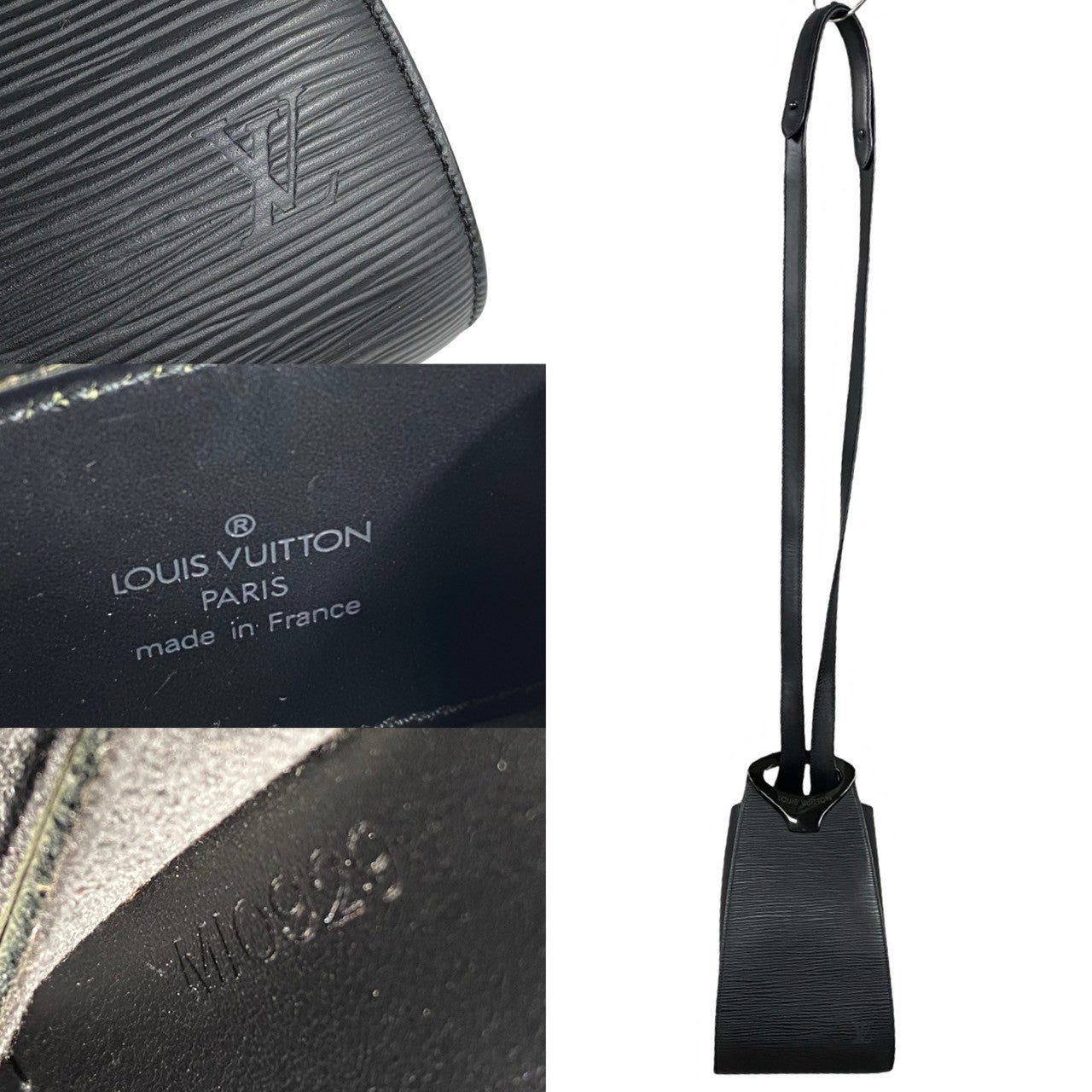 LOUIS VUITTON Shoulder Bag Epi Leather black Epi Migny