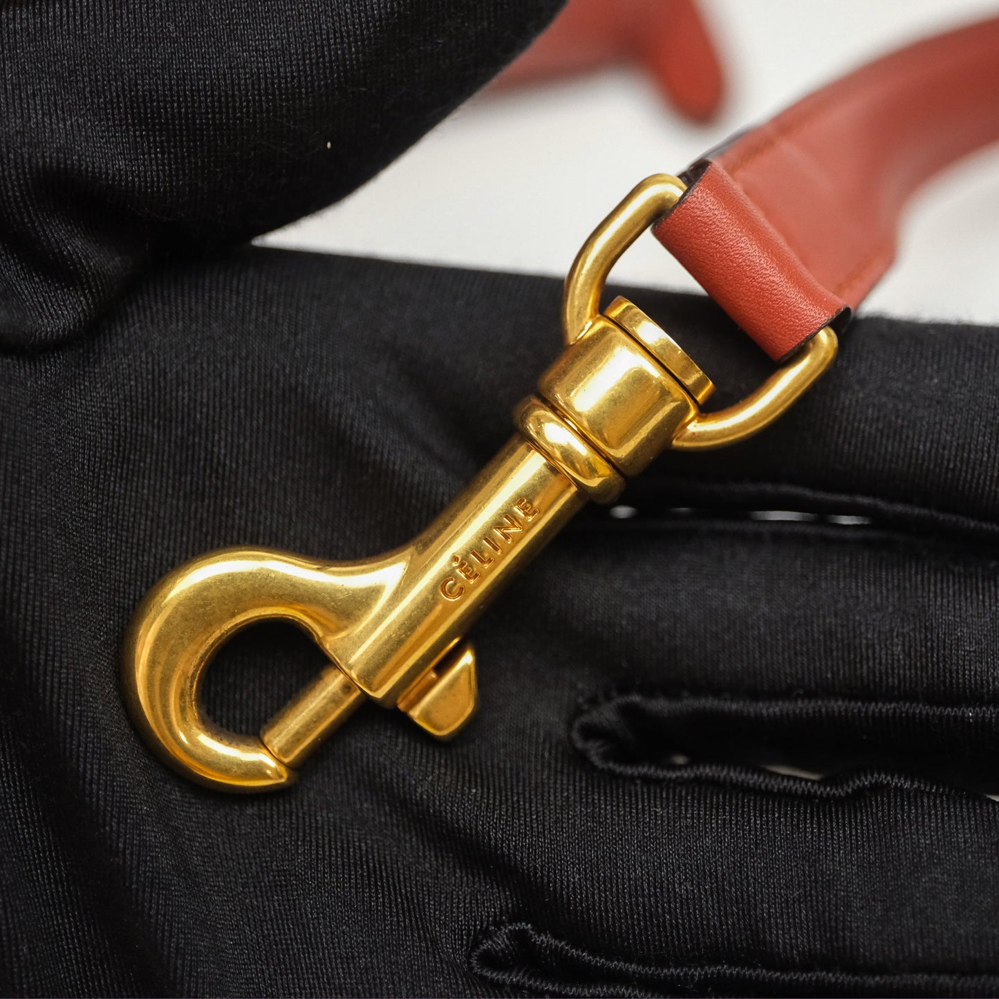 Celine Mini Belt Bag Brick Red Grained Goatskin Gold Hardware