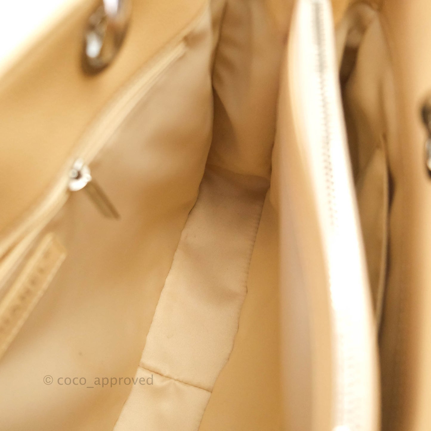 Chanel GST Beige Caviar Silver Hardware