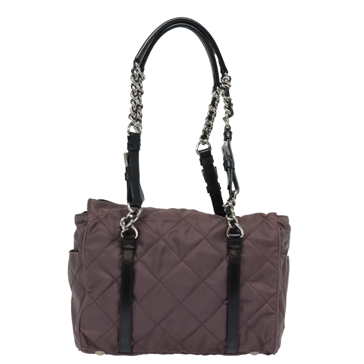 Luxury PradaChain Shoulder Bag Nylon Purple 79154