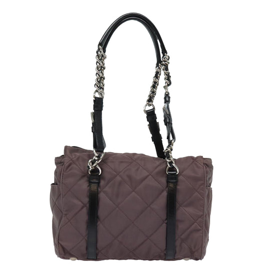 Luxury PradaChain Shoulder Bag Nylon Purple 79154