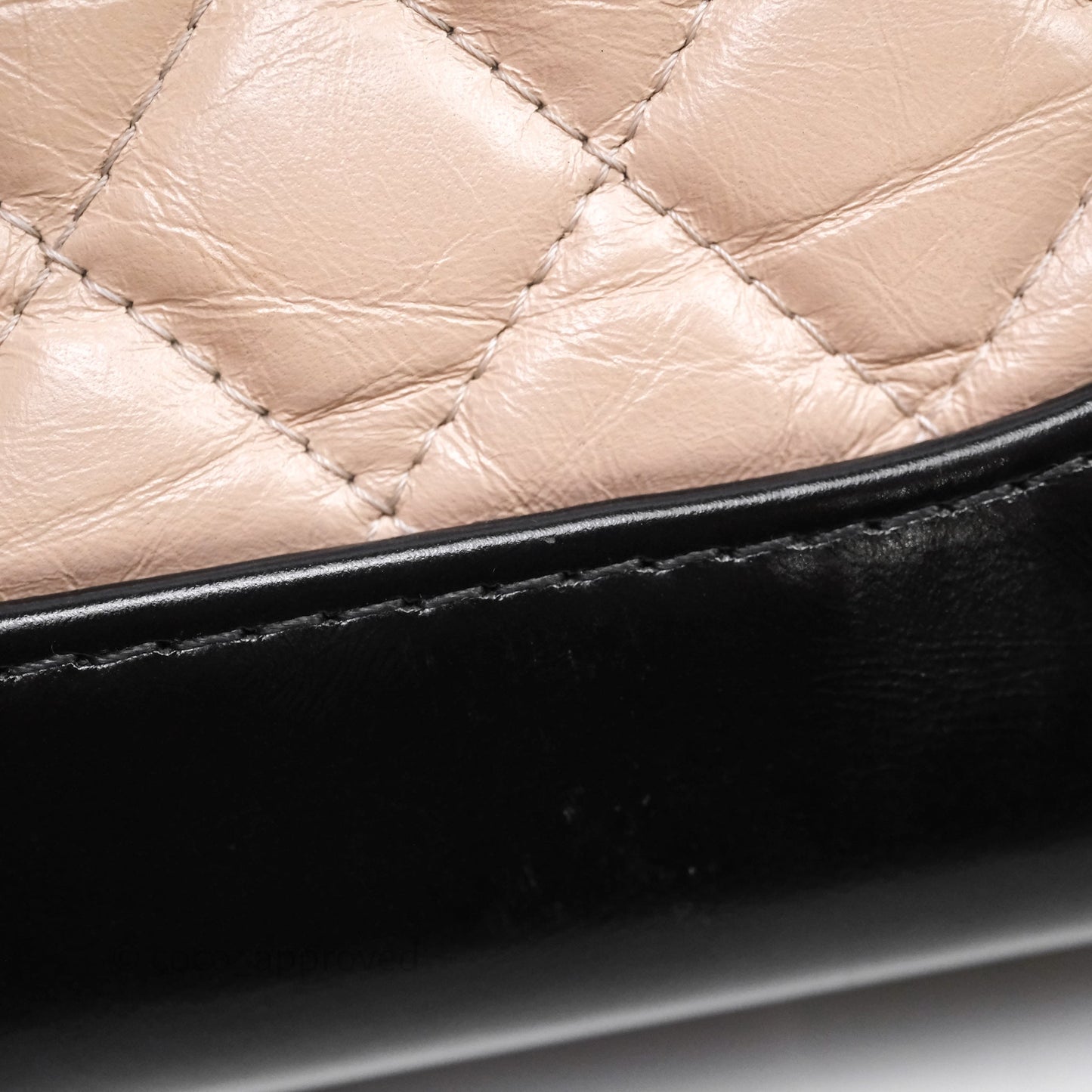 Chanel Gabrielle Clutch With Chain Aged Calfskin Black Beige Mixed Hardware