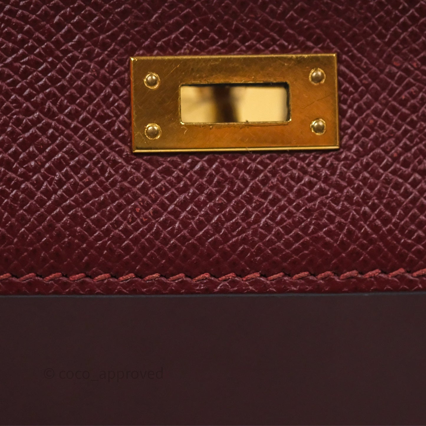 Hermès Sellier Kelly 25 Rouge H Epsom Gold Hardware