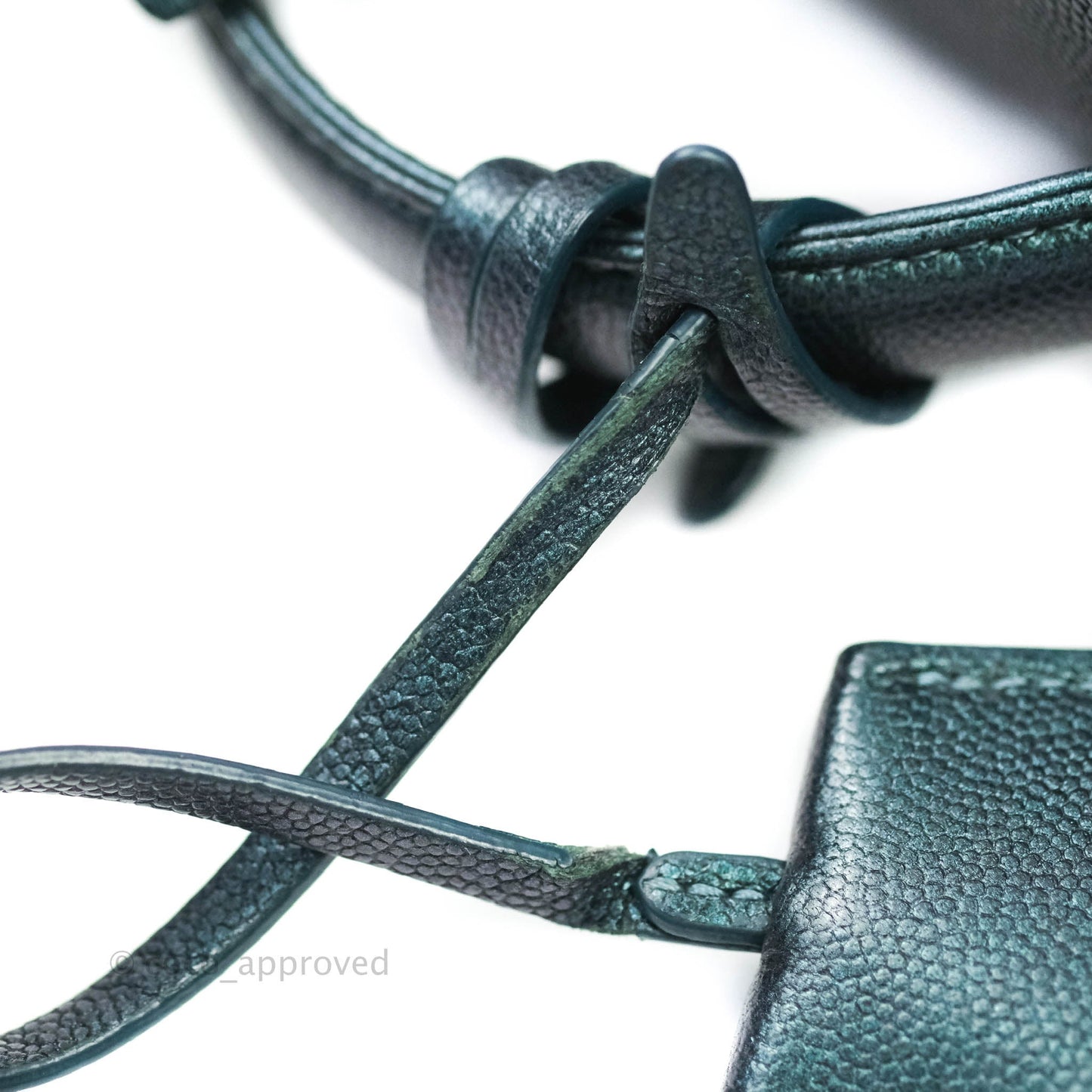 Chanel Quilted Medium CC Filigree Vanity Case Iridescent Dark Turquoise Caviar Rainbow Hardware