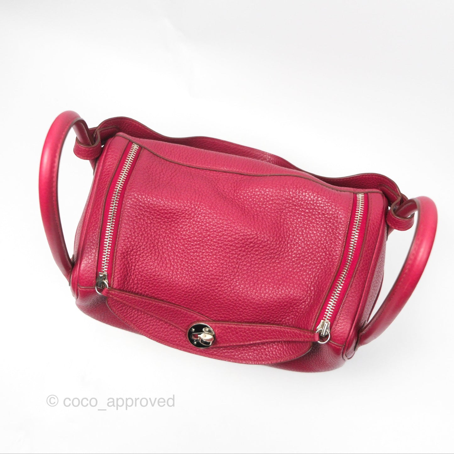 Hermès Lindy 30 Rubis Clemence Palladium Hardware
