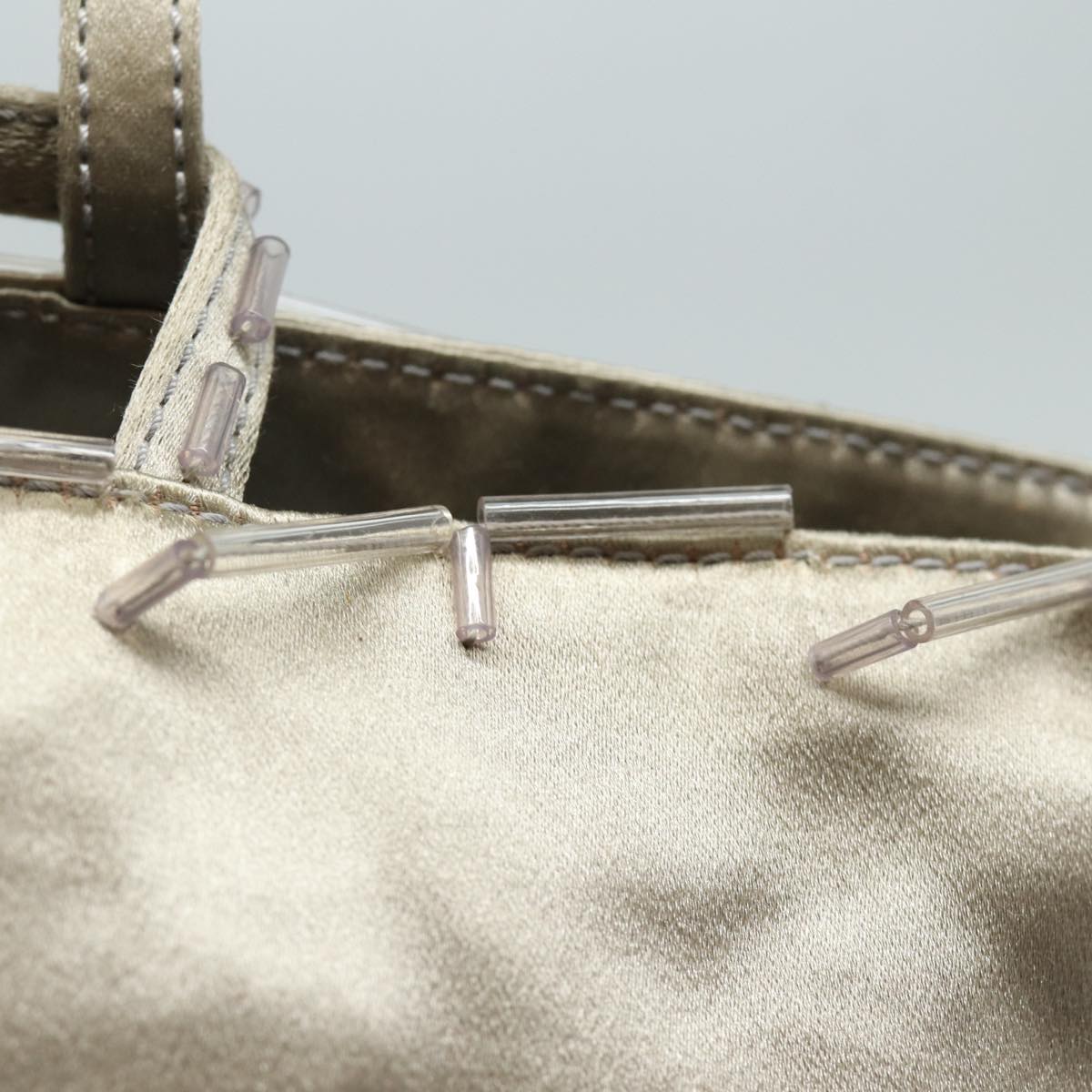 Luxury PradaHand Bag Nylon Silver 79203