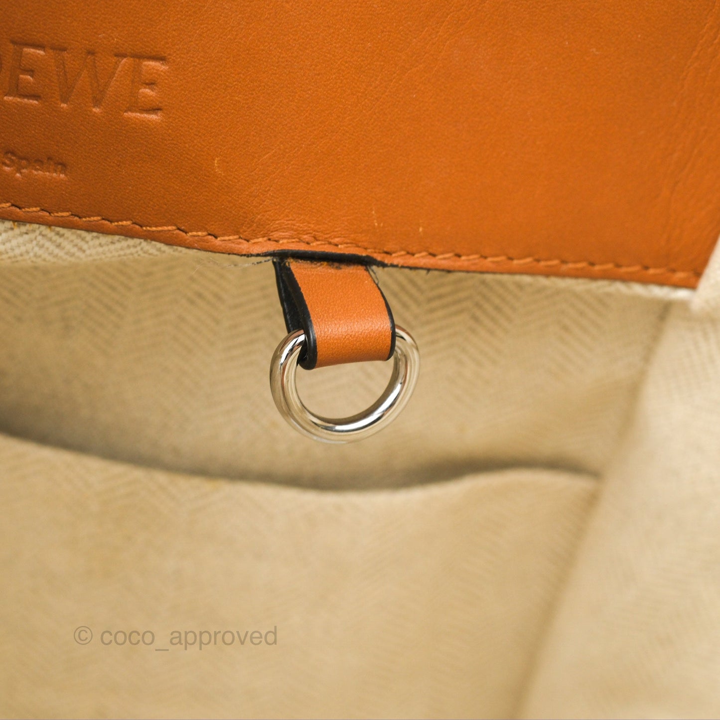 Loewe Small Hammock Shoulder Bag Crochet Tan Calfskin