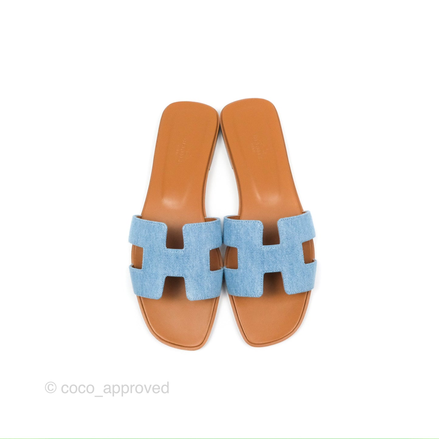Hermès Oran Sandal Denim Bleu Clair 