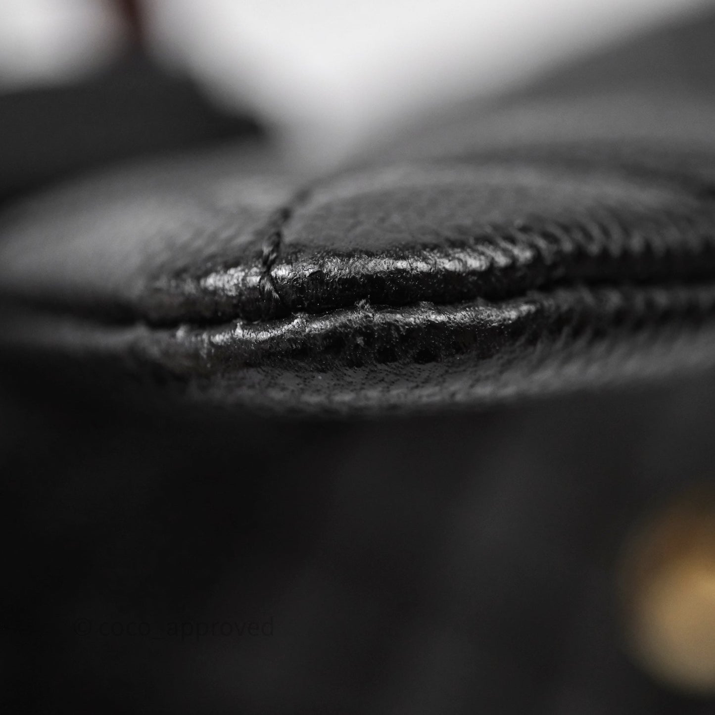 Chanel Small Coco Handle Quilted Black Caviar Aged Gold Hardware Lizard Handle