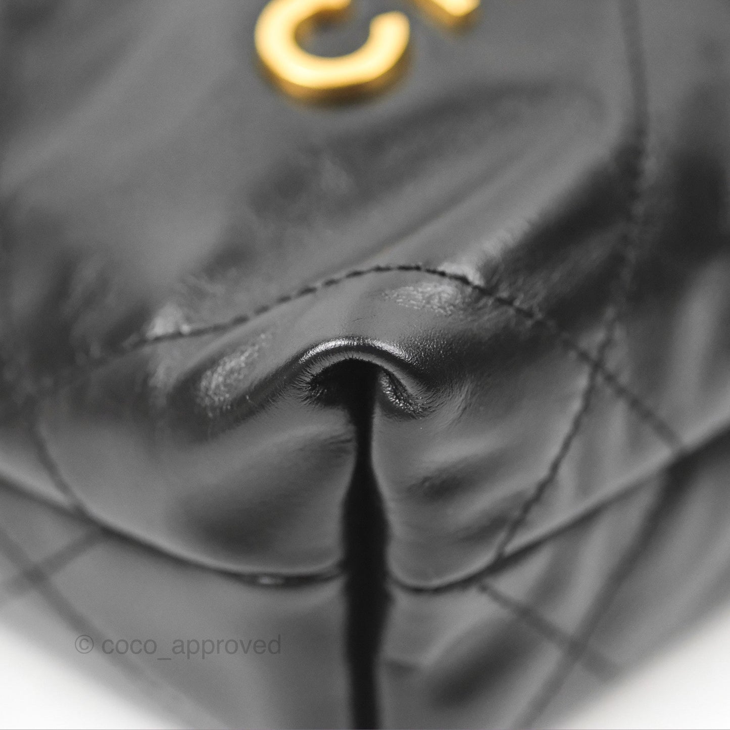 Chanel 22 Mini Bag Black Crumpled Calfskin