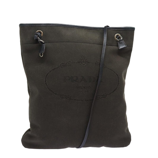 Luxury PradaShoulder Bag Canvas Brown 79327