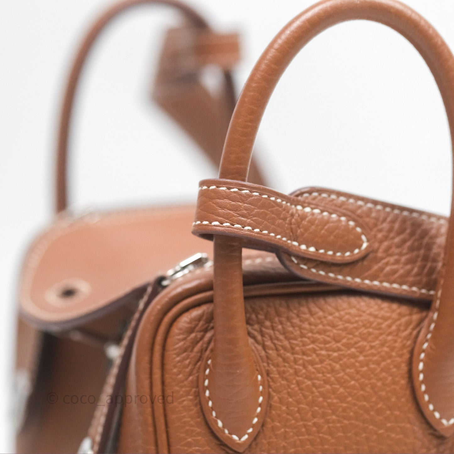 Hermès Mini Lindy 20 Gold Clemence Palladium Hardware