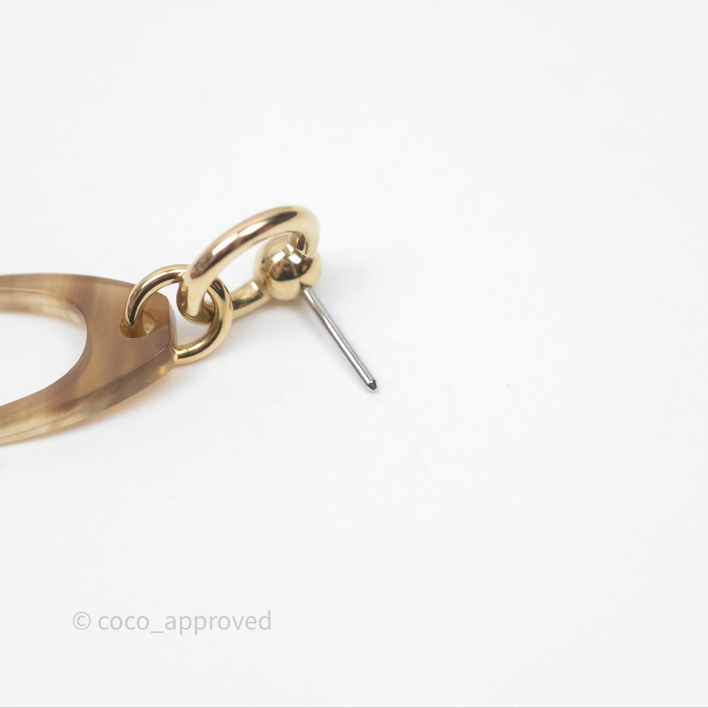 Hermès Amulette Equestre Earrings Gold Tone