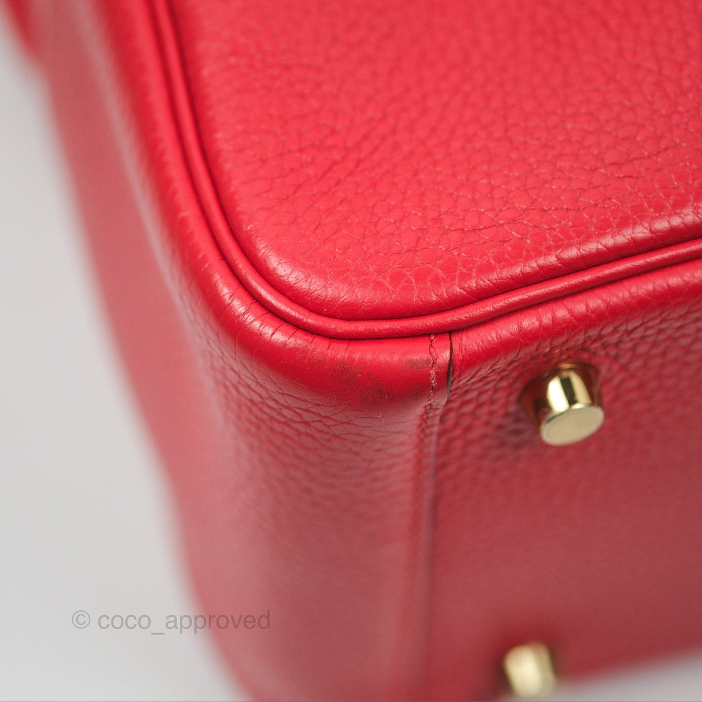 Hermès Lindy 26 Rouge Tomate Clemence Gold Hardware