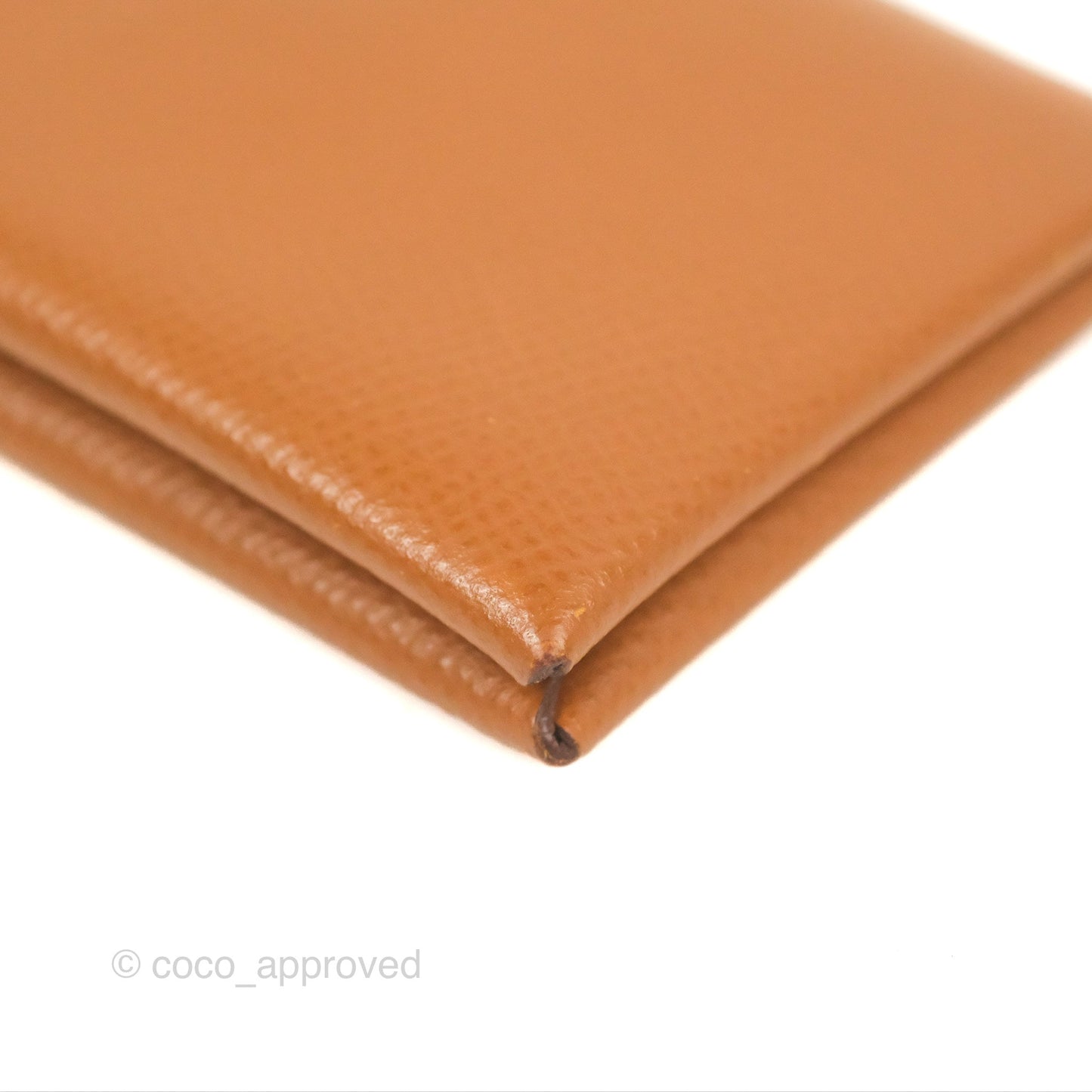 Hermès Calvi Card Holder Gold Epsom