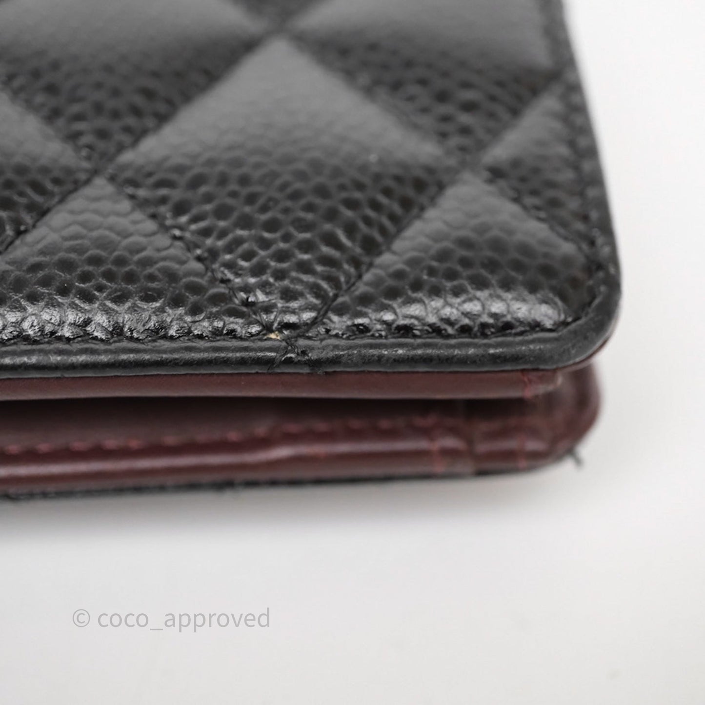 Chanel Classic Quilted Long Wallet Black Caviar Gold Hardware