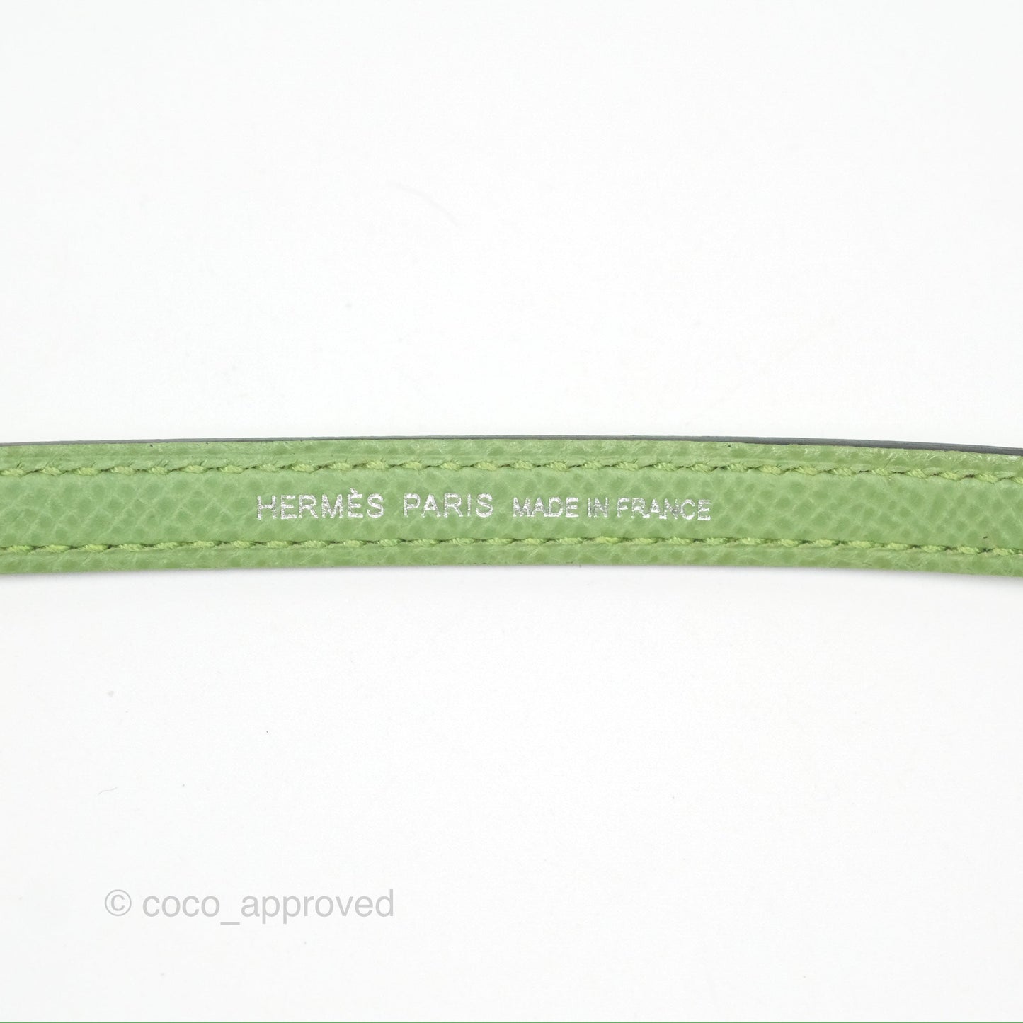 Hermès Mini Kelly II Vert Criquet Epsom Palladium Hardware