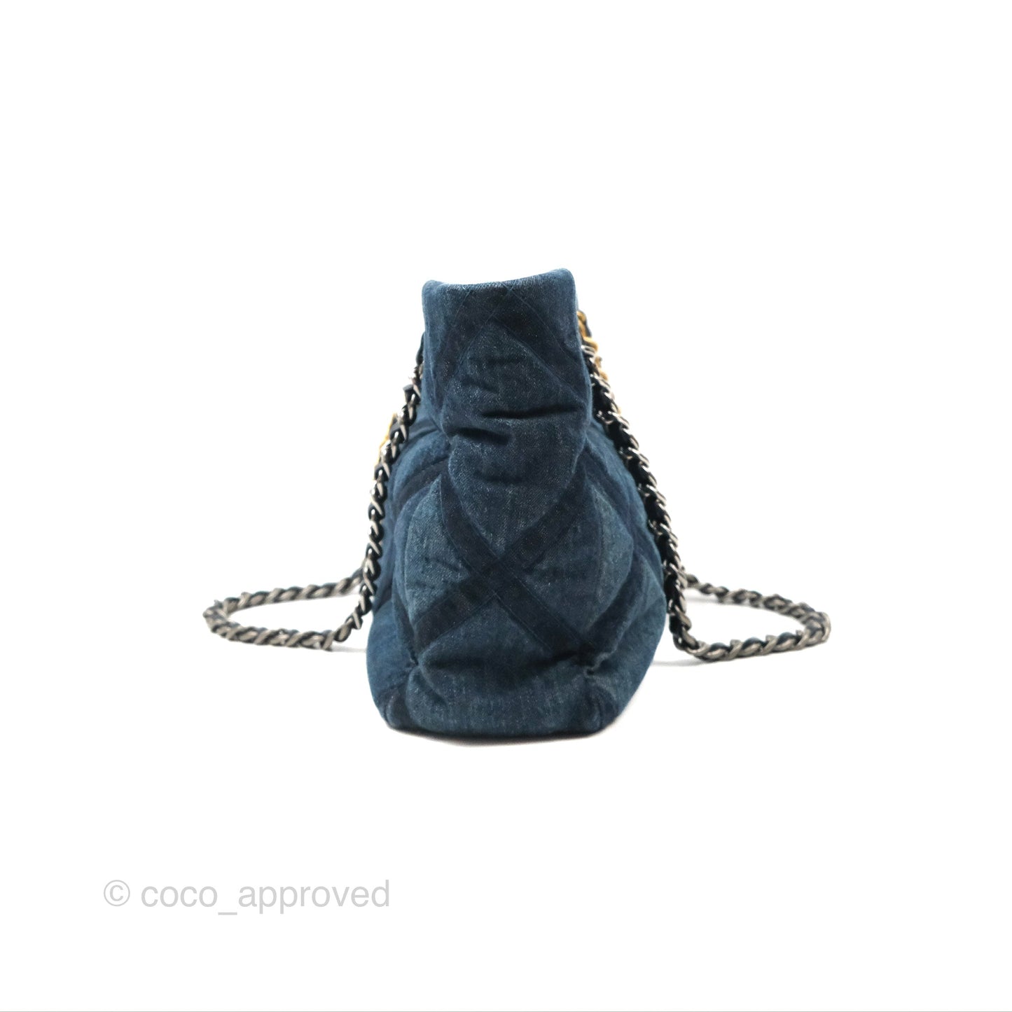 Chanel 19 Tote Quilted Denim Mixed Hardware 23C
