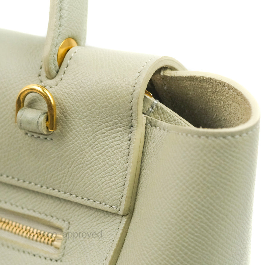 Celine Micro Belt Bag Light Khaki Grained Calfskin Silver Hardware