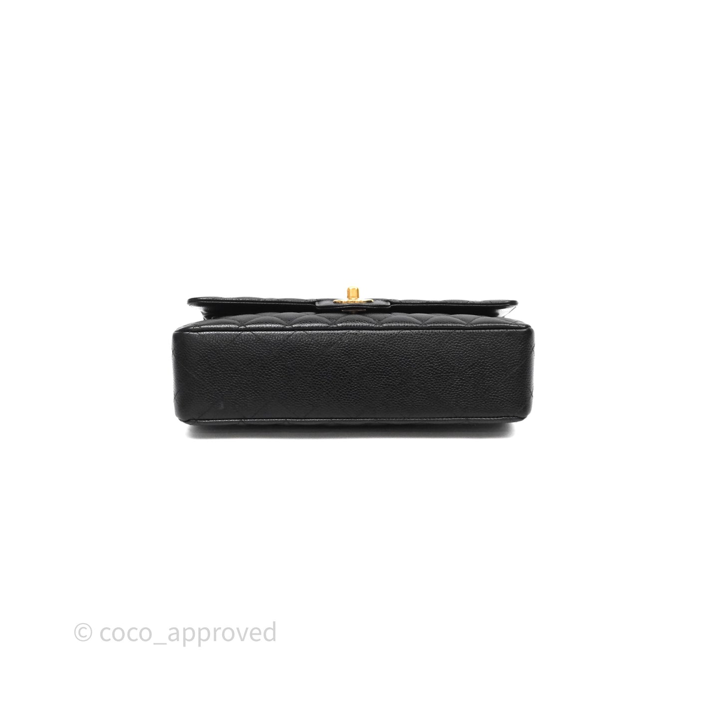 Chanel Classic M/L Medium Flap Quilted Black Caviar Gold Hardware