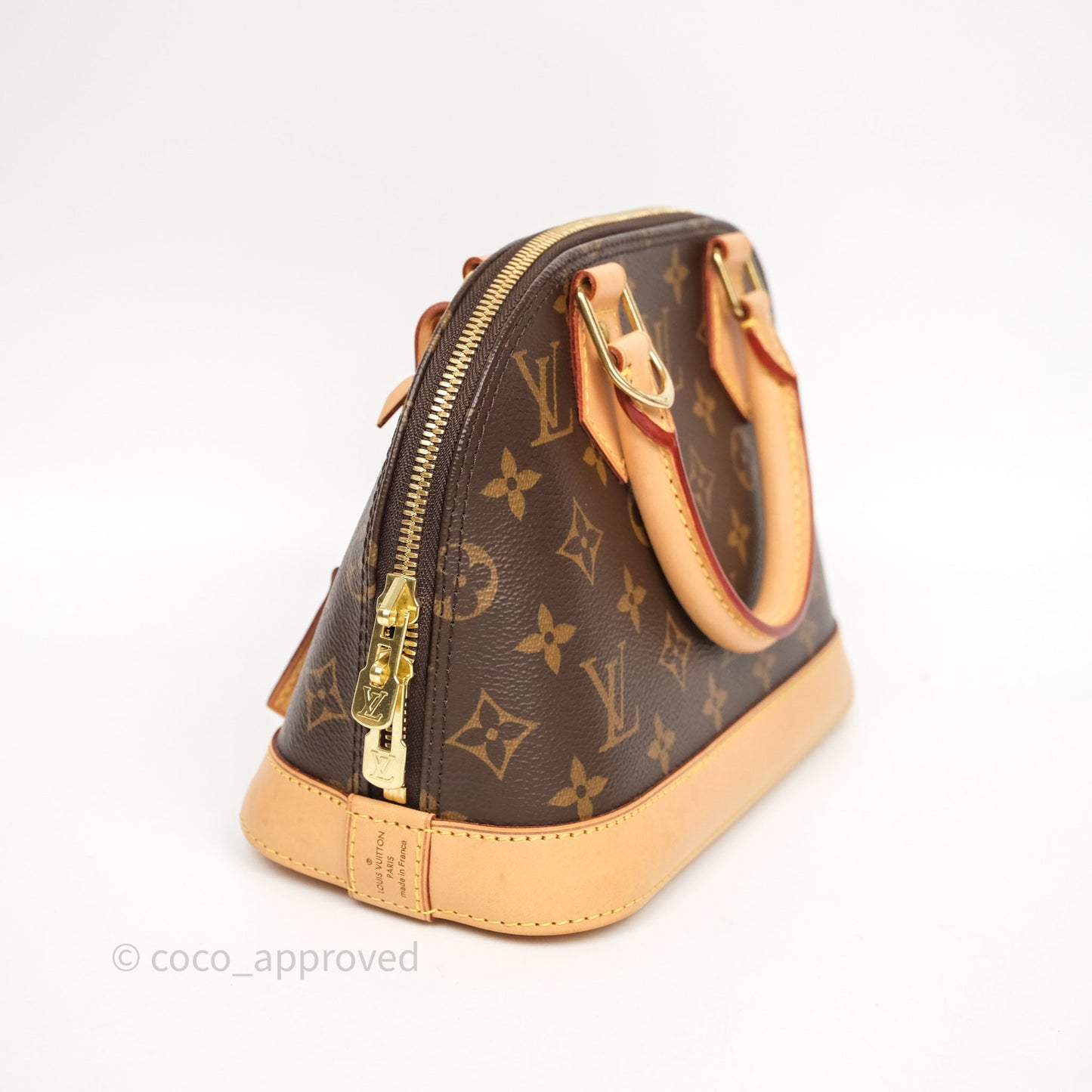 Louis Vuitton Monogram Alma BB Bag Gold Hardware