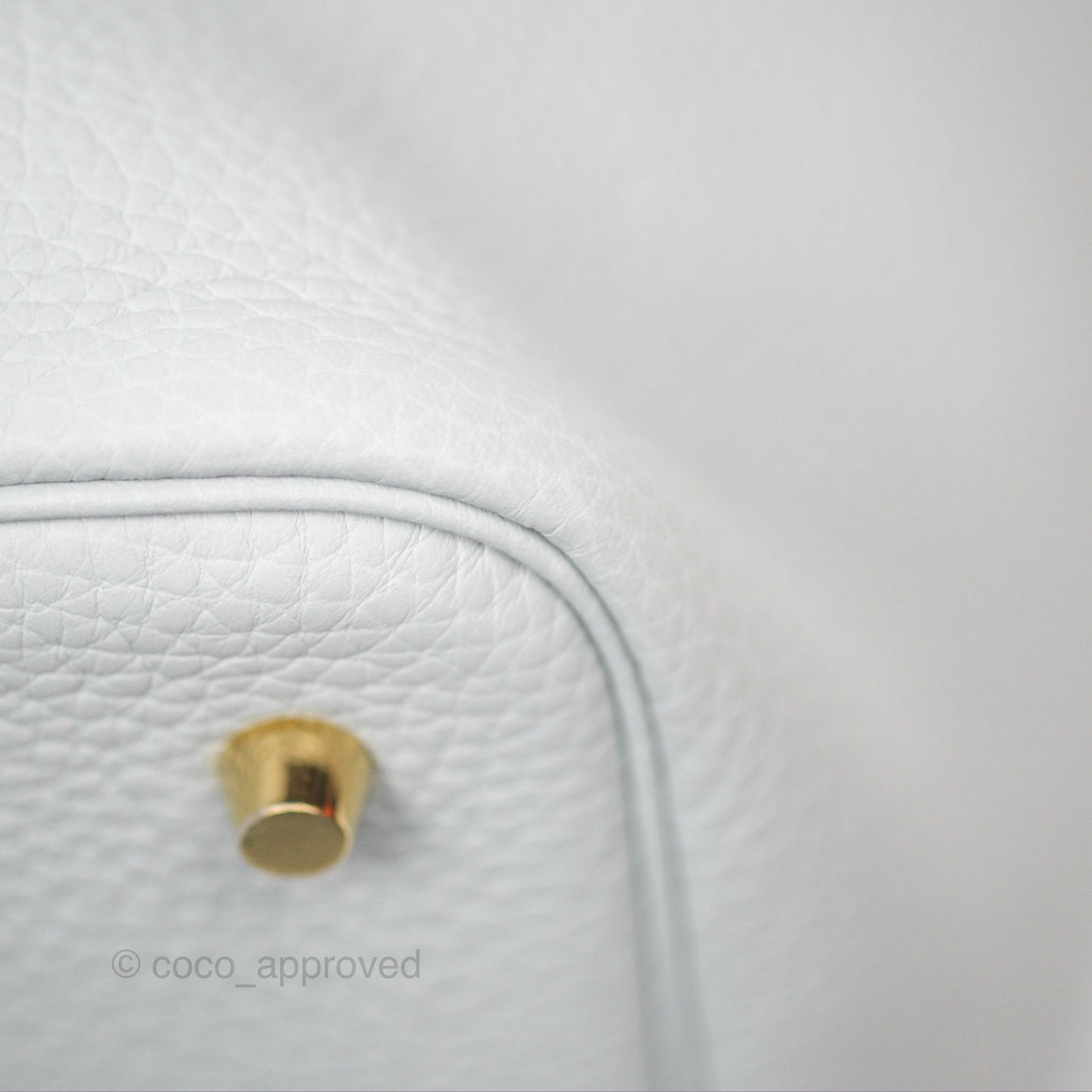 Hermès Picotin Lock 22 Bleu Pale Clemence Gold Hardware