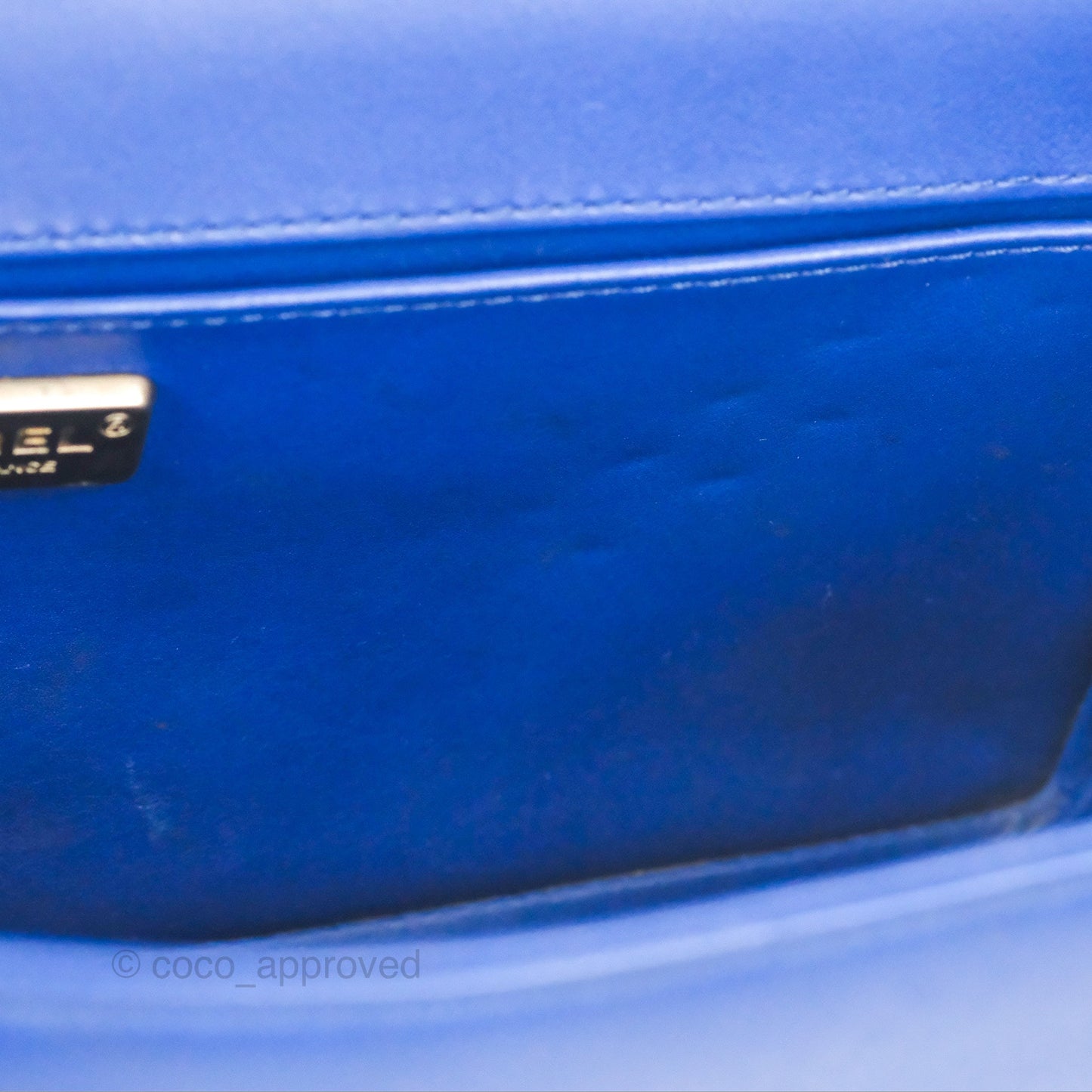 Chanel Medium Boy Blue Python Matte Silver Hardware